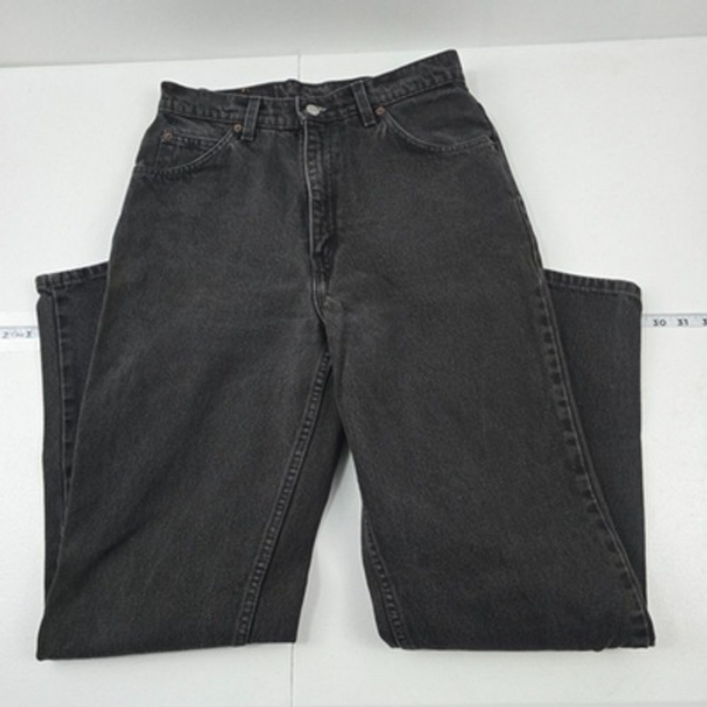 Vintage Levi's orange tab jeans 921 tapered fit black 12 med womens 4251 90's